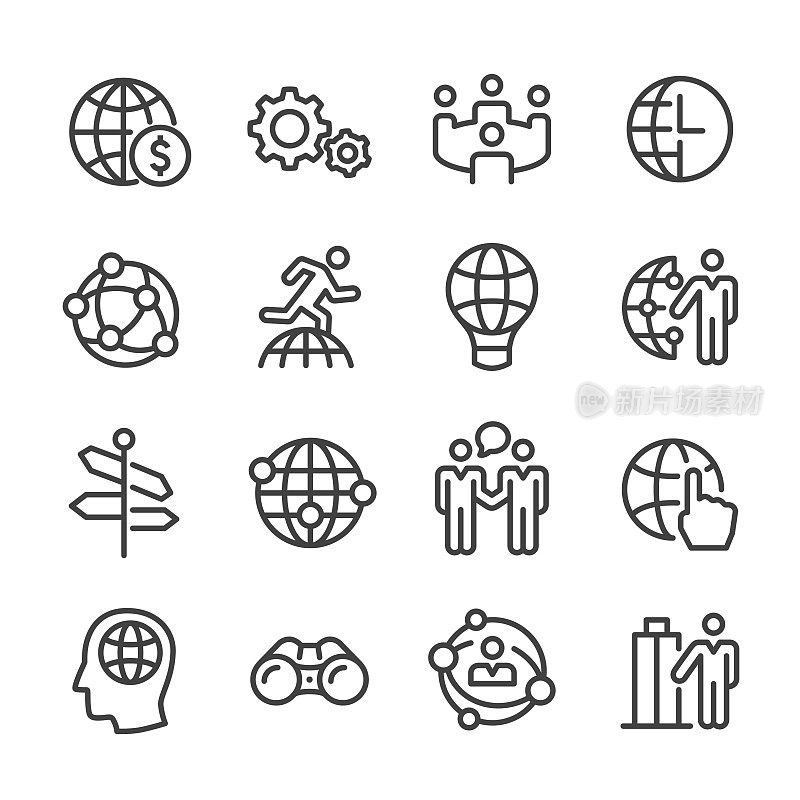 Business Development Icons - Line Series